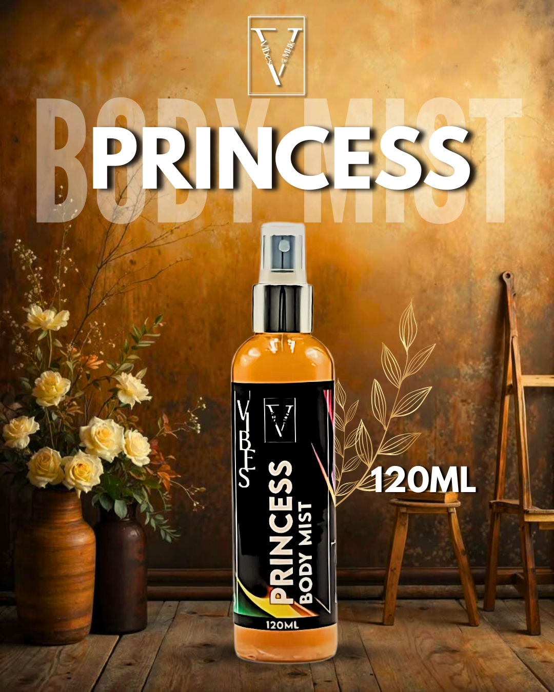 Princess Body Mist by VIBES: Your Daily Dose of Sweetness & Freshness! 120ml